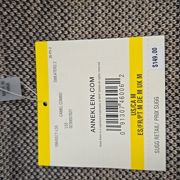 Anne Klein NWT Plaid Double-Breasted Women's Cardigan Size Medium Retail 149.00 - Picture 7 of 11